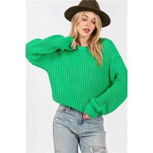 NWT‎ SAGE + FIG Round Neck Drop Shoulder Sweater